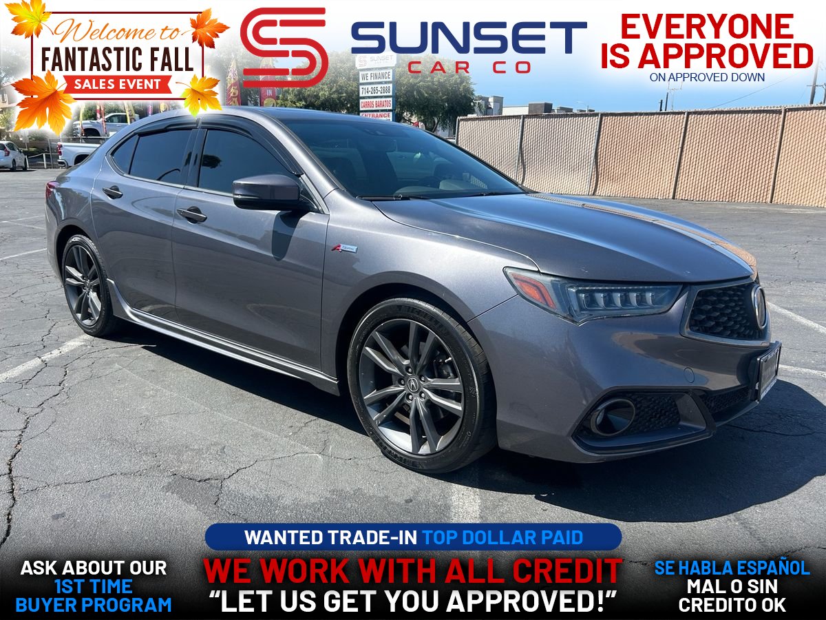 Gray 2019 Acura TLX Sedan Front-Wheel Drive 9-Speed Automatic