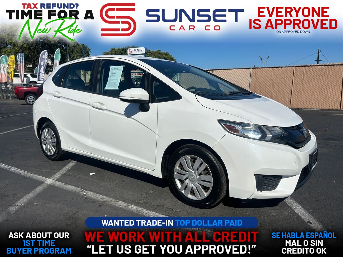 White 2016 Honda Fit LX Hatchback Front-Wheel Drive Continuously Variable Transmission