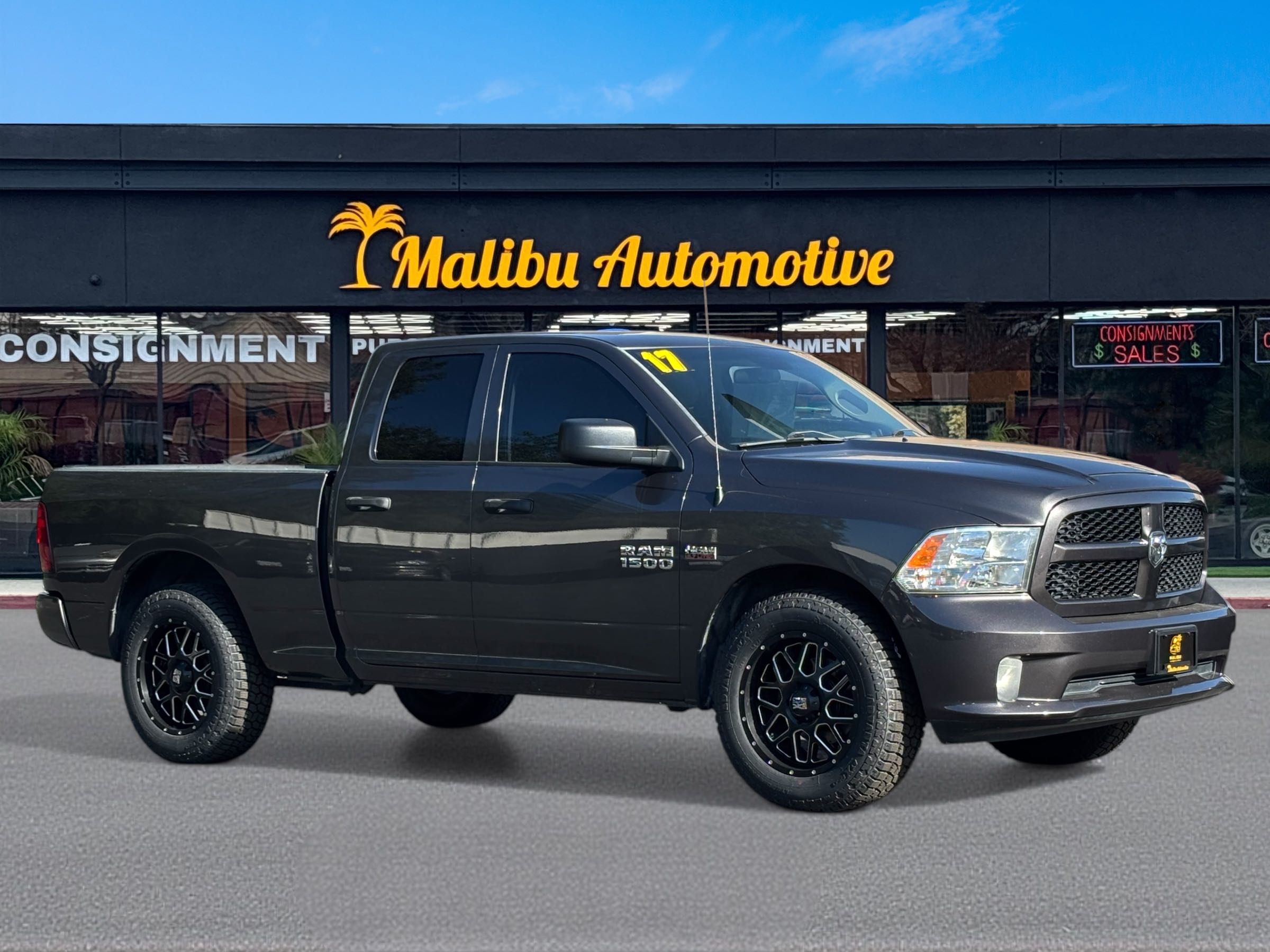 Gray 2017 RAM 1500 Express Quad Cab RWD Pickup Truck 4X2 8-Speed Automatic