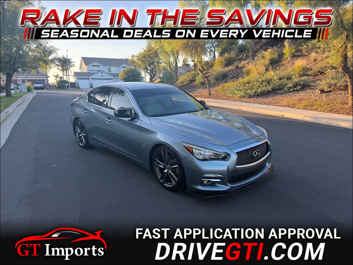 Blue 2015 INFINITI Q50 Sedan Rear-Wheel Drive 7-Speed Automatic