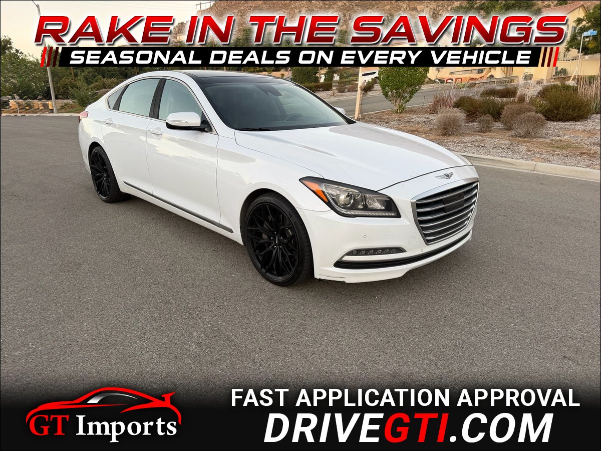 White 2017 Genesis G80 Sedan Rear-Wheel Drive 8-Speed Automatic