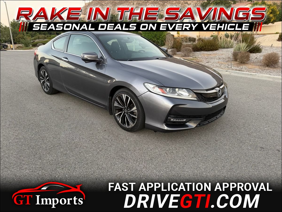 Gray 2016 Honda Accord Coupe Coupe Front-Wheel Drive Continuously Variable Transmission